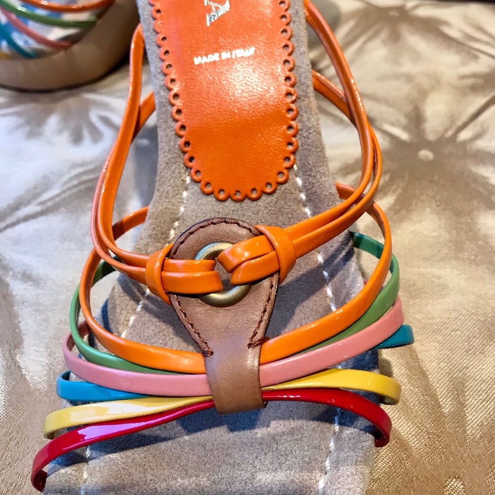 2️⃣✖️♓️🅿️ 🌈Prada Rainbow Mule Sandals🌈 - Picture 3 of 8
